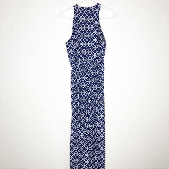 Jude Connally blue white nautical rope sleeveless wide leg jumpsuit size Small - Picture 15 of 15